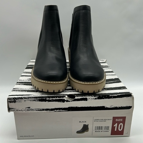 2515- dv by Dolce Vita Rancher Chelsea Boots Black Size 10 NWT - Picture 7 of 12